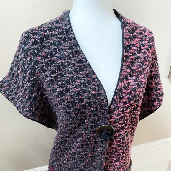 Anthropologie Curio Color Block Button /Snap Front Knit Cardigan S - Picture 9 of 13
